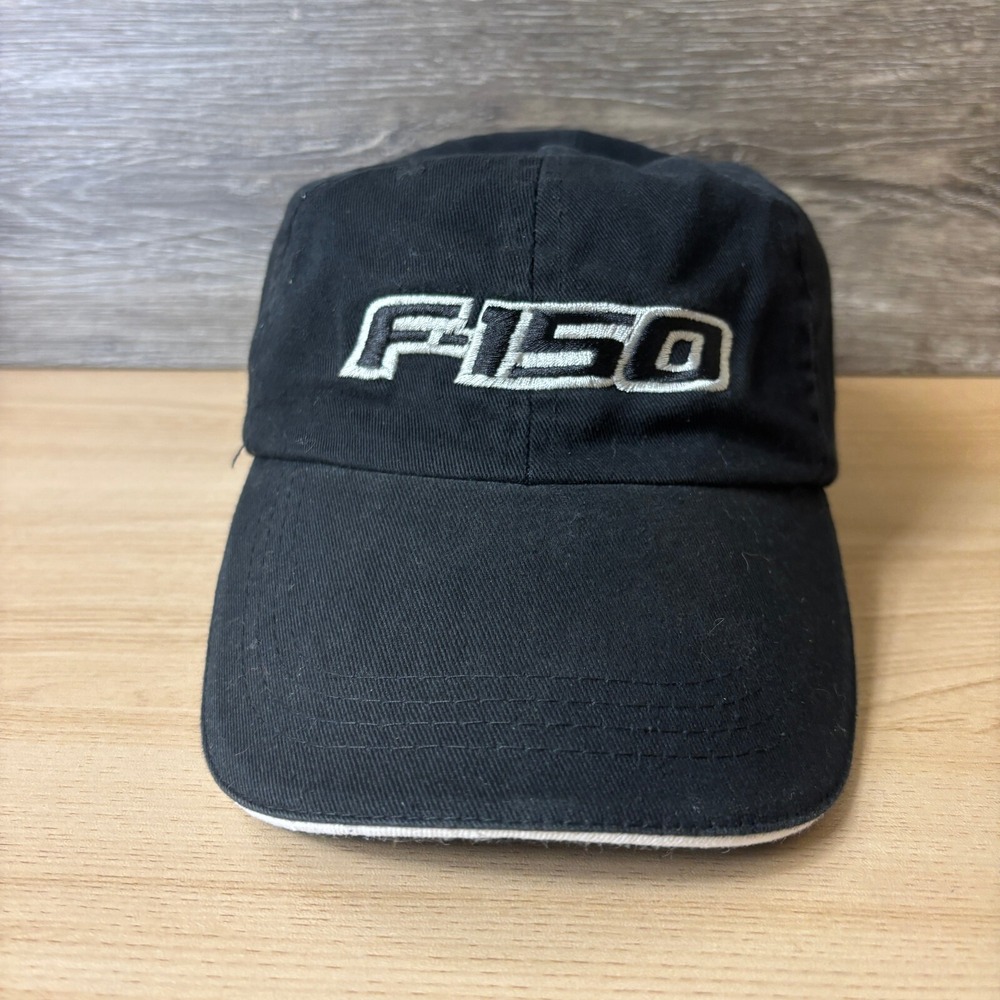 Ford Hat Cap Strap Back Black Trucks F-150 One Size Adjustable